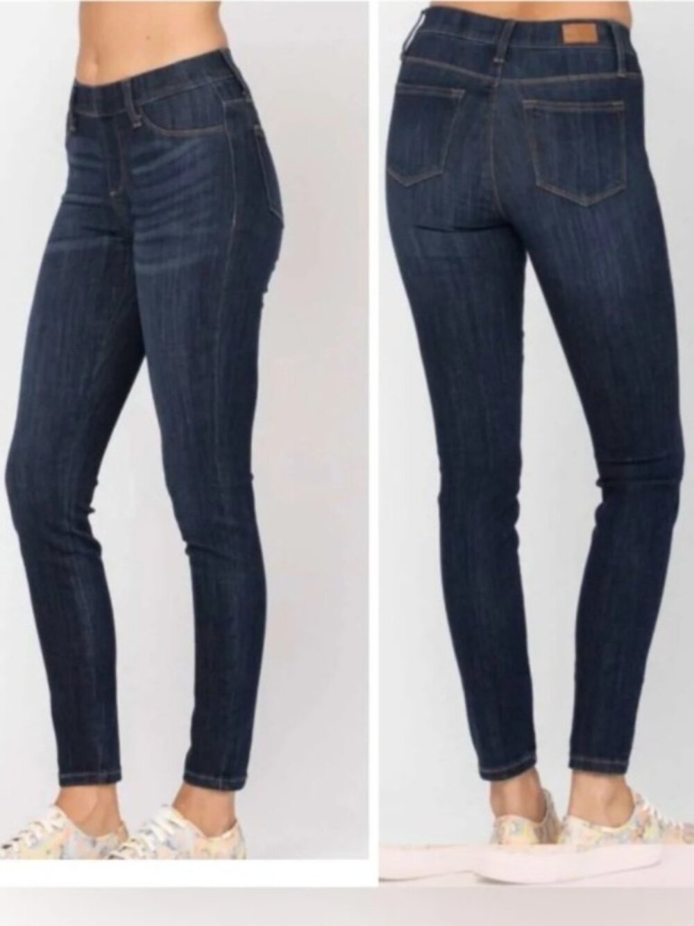 Judy Blue Los Angeles Women's 15/32 Pull On Dark Wash Denim Jeans Jeggings 15/32